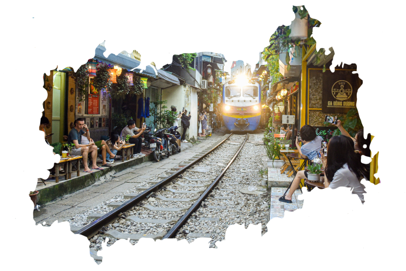 A look at the train street in Hanoi