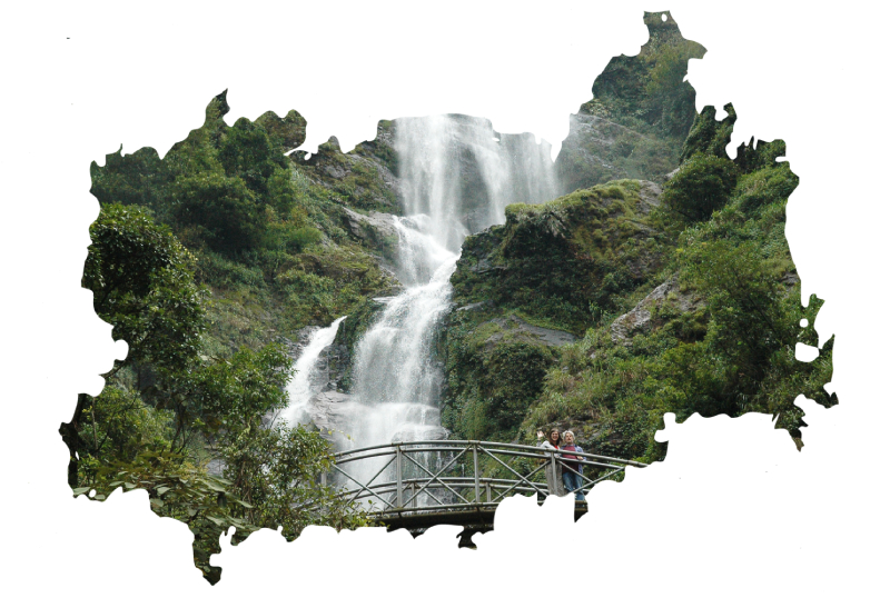 Where is Silver Waterfall located in the middle of the Sapa mountains?